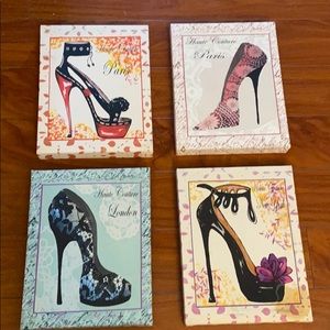 High heel wrapped canvas prints